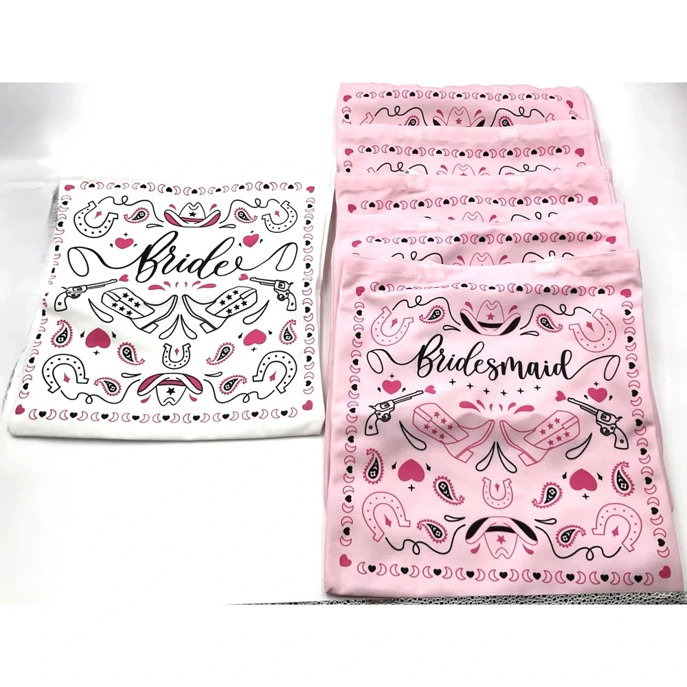 Bride Party Gift Set Bridesmaid Tote Bags Set of 6 Bachelorette Party Favors NEW